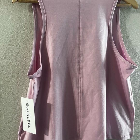 NEW Women’s Athleta SZ Large Essential Tank Top PInk Workout Breathable Stretch - Picture 10 of 10